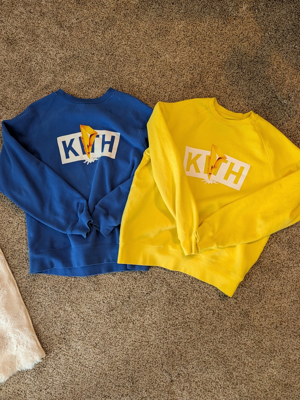 Pre-owned Kith X Power ranger Crewneck Sweatshirt - Blue Large Yellow small Lot